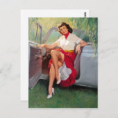 Bereit für das Button nach oben Postkarte (Vorne/Hinten)