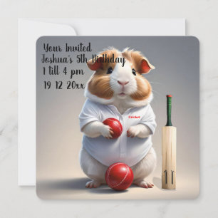 Bereit für das Pitch: Meerschweinchen in Cricket-A Einladung