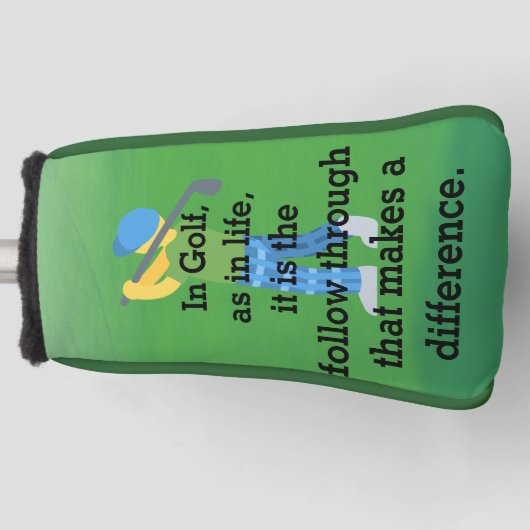 Bereit für das T-Shirt mit unserem Putter Golf Headcover (Vorderseite)