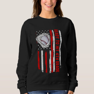 Bereit für den 4. Klasse zurück zum Baseball-Fan d Sweatshirt