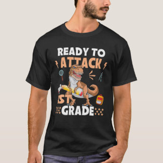 Bereit für den Angriff von Dinosaurier der 1. Klas T-Shirt