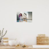 Bereit für den Beginn der Arbeit Poster (Küche)