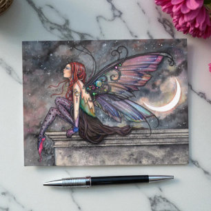 Bereit für den Flug Mystische Himmelsfee Kunst Postkarte