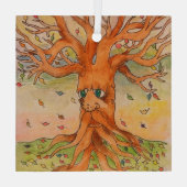 Bereit für den Herbst Ornament Aus Glas (Rückseite)