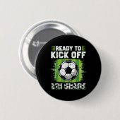 Bereit für den Kick-Off 5. Klasse Fußball Erster S Button (Vorne & Hinten)