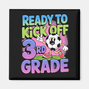Bereit für den Kickoff 3. Klasse Fußball Kinder Ck Magnet