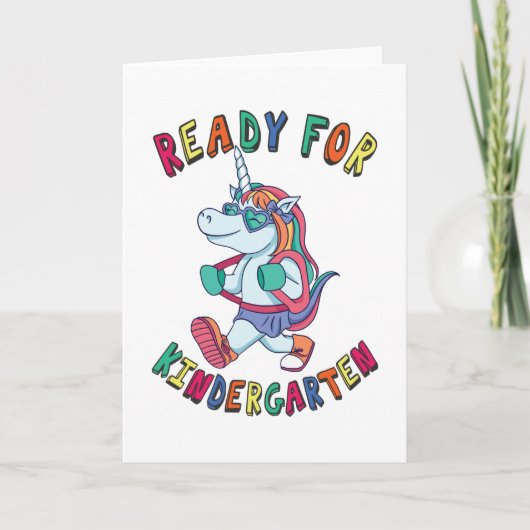 Bereit für den Kindergarten Karte (Vorderseite)