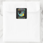 Bereit für den Kindergarten Quadratischer Aufkleber (Tasche)