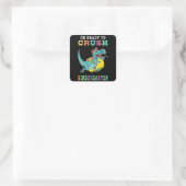 Bereit für den Kindergarten Quadratischer Aufkleber (Tasche)