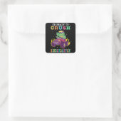 Bereit für den Kindergarten Quadratischer Aufkleber (Tasche)
