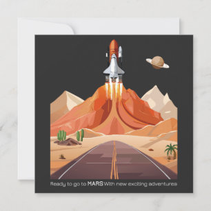 Bereit für den Mars zu gehen Feiertagskarte