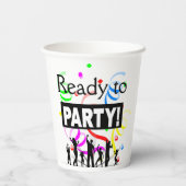 Bereit für den Party Papier Cup Pappbecher (Rückseite)