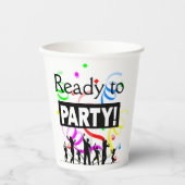 Bereit für den Party Papier Cup Pappbecher (Vorderseite)