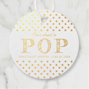 Bereit für den Pop Babydusche Vielen Dank für Ih Geschenkanhänger