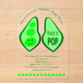 Bereit für den Pop einer Baby-Dusche für Schwanger Acryleinladungen (Vorderseite)