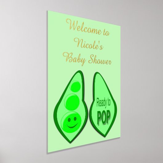 Bereit für den Pop einer Baby-Dusche für Schwanger Foliendrucke (Ablage )