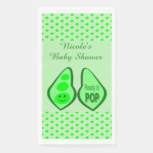 Bereit für den Pop Kinderdusche der schwangeren gr Serviette (Vorderseite)