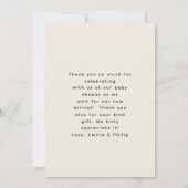 Bereit für den Pop Pilze Igel Babydusche Dankeskarte (Rückseite)