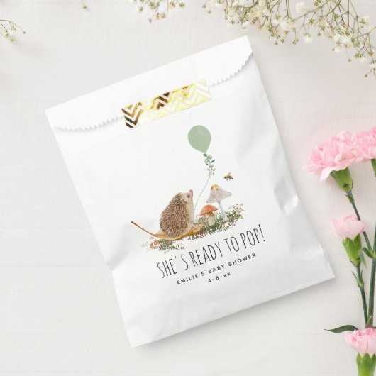 Bereit für den Pop Pilze Igel Babydusche Geschenktütchen (Versiegelt)