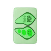 Bereit für den Pop Schwangere Grüne Erbse Badematte (Vorderseite Vertikal)