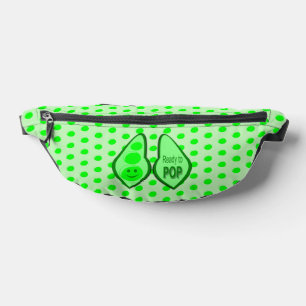 Bereit für den Pop Schwangere Grüne Erbse Bauchtasche