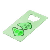 Bereit für den Pop Schwangere Grüne Erbse Geldbeutel Flaschenöffner (Vorderseite Schrägansicht)