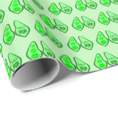 Bereit für den Pop Schwangere Grüne Erbse Geschenkpapier (Rolleneckpunkt)