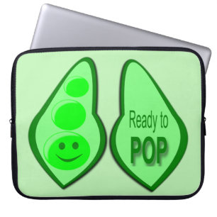 Bereit für den Pop Schwangere Grüne Erbse Laptopschutzhülle