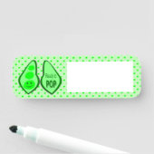 Bereit für den Pop Schwangere Grüne Erbse Namensschild (Beispiel)