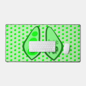 Bereit für den Pop Schwangere Grüne Erbse Schreibtischunterlage (Tastatur & Maus)