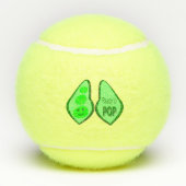 Bereit für den Pop Schwangere Grüne Erbse Tennisbälle (Rückseite)