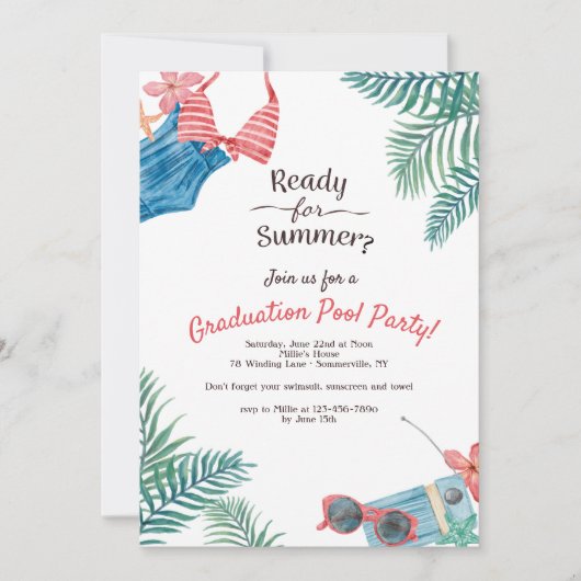 Bereit für den Sommer? Einladung (Vorderseite)