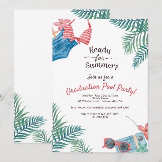 Bereit für den Sommer? Einladung (Vorne/Hinten)