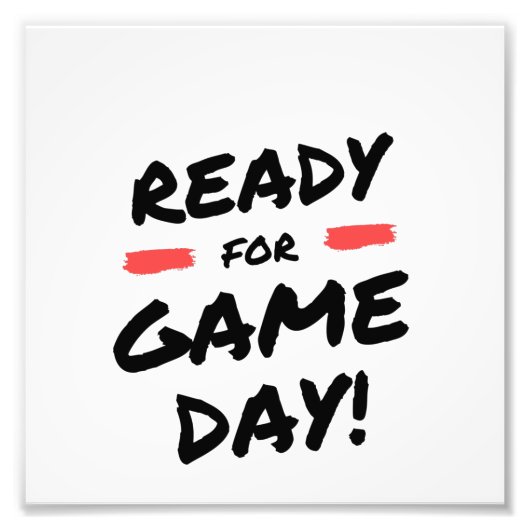 Bereit für den Spieltag Fotodruck (Vorne)