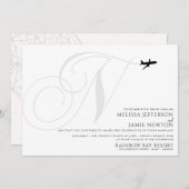 Bereit für den Start der ersten Hochzeit Einladung (Vorne/Hinten)