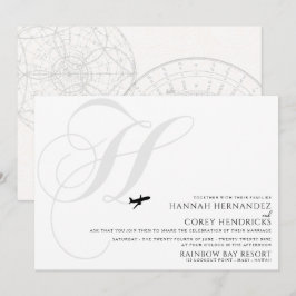 Bereit für den Start der ersten Hochzeitsfeier Einladung