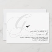 Bereit für den Start G erste Einladung zur Hochzei (Vorderseite)