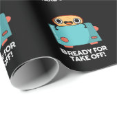 Bereit für den Start von sonnigen Toast Brot Puppe Geschenkpapier (Rolleneckpunkt)