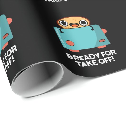 Bereit für den Start von sonnigen Toast Brot Puppe Geschenkpapier (Rolleneckpunkt)