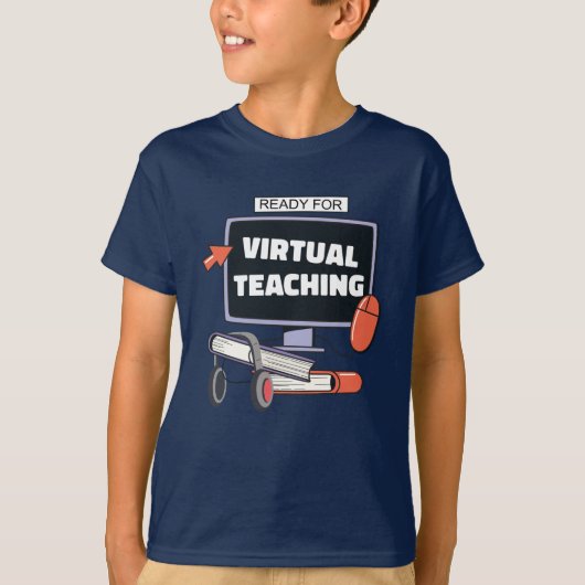 Bereit für den virtuellen Unterricht T-Shirt (Vorderseite)