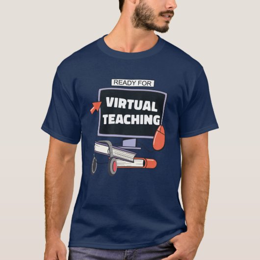 Bereit für den virtuellen Unterricht T-Shirt (Vorderseite)