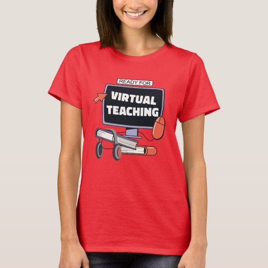 Bereit für den virtuellen Unterricht T-Shirt (Vorderseite)