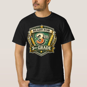 Bereit für die 3. Klasse Retro Bleistift Zurück zu T-Shirt