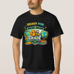 Bereit für die 4. Klasse Moderner Rucksack Zurück T-Shirt