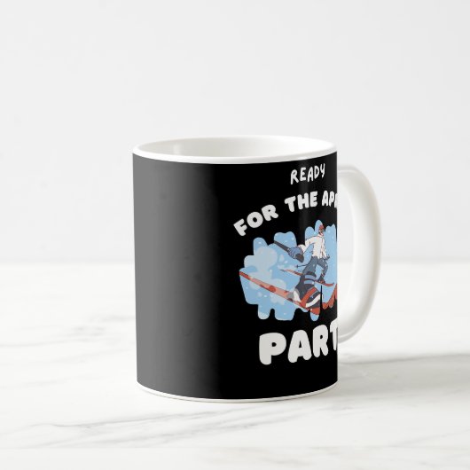 Bereit für die Apfelpartie Tasse für Skifahrer (VorderseiteRechts)