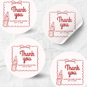 Bereit für die Babyparty mit Soda Runder Aufkleber