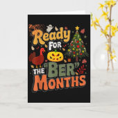 Bereit für die Ber-Monate Herbstliebhaber Herbstla Karte (Gelbe Blume)