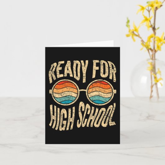 Bereit für die High School zurück zur Schule Fresh Karte (Gelbe Blume)