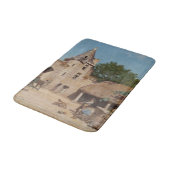 Bereit für die Jagd (mittelalterliche Szene) Badematte (Schrägansicht)