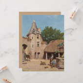 Bereit für die Jagd (mittelalterliche Szene) Karte (Vorderseite/Rückseite Beispiel)